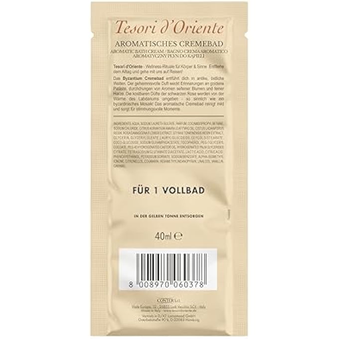 TESORI D'ORIENTE Bath Bag 'Byzantium' Aromatic Bath with Black Rose and Labdanum Body Care for the Bathtub Wellness Ritual Body & Senses 40 ml - Image 2